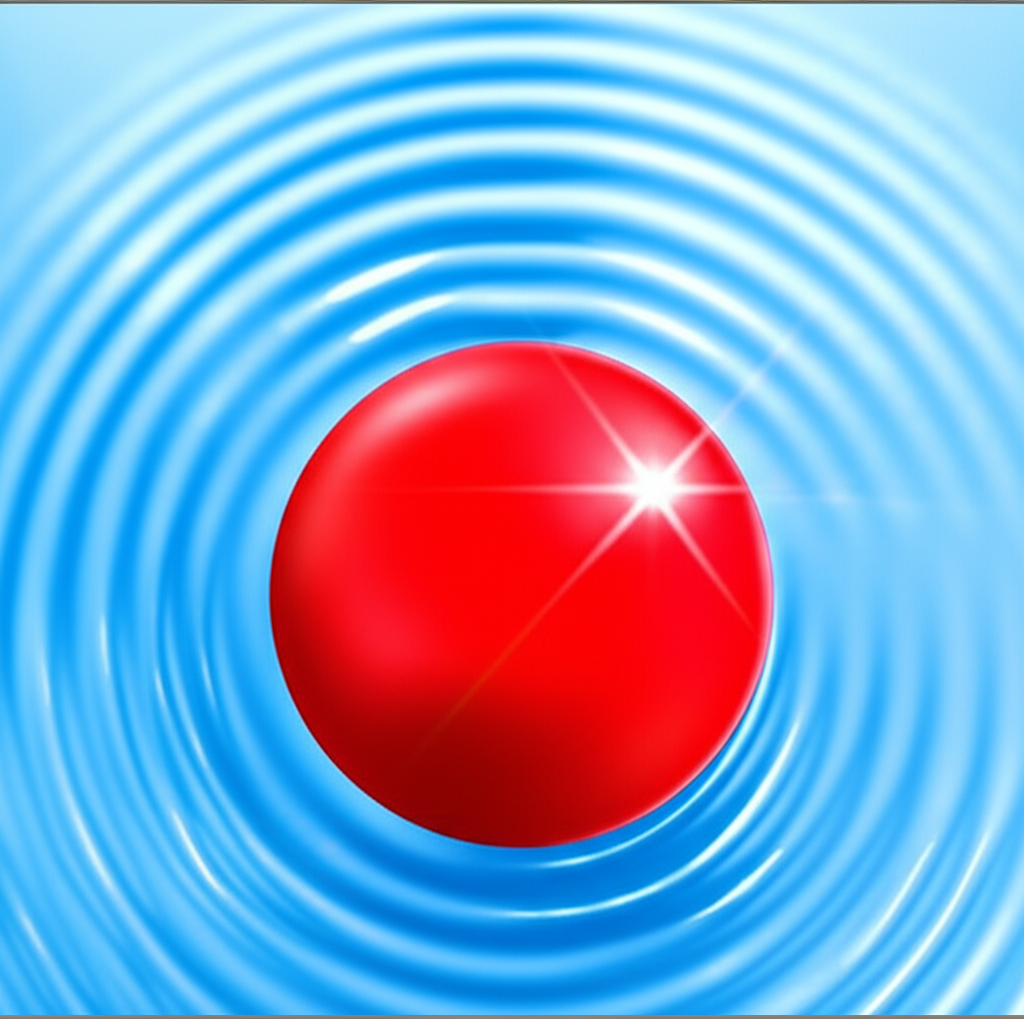 ภาพประกอบลูกบอลโยนขึ้นตกลงหรือลอยในน้ำ สัญลักษณ์ราคากลับสู่สมดุล