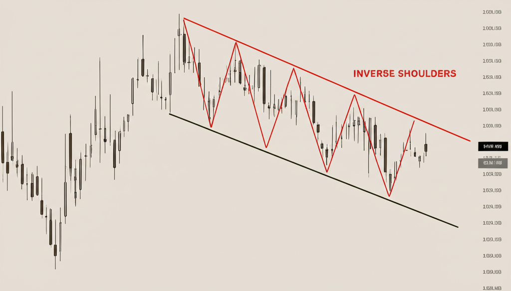 ภาพประกอบรูปแบบ Head and Shoulders กลับหัวที่เกิดขึ้นจากแนวโน้มขาลงพร้อมอารมณ์ตลาดที่เต็มไปด้วยความหวัง