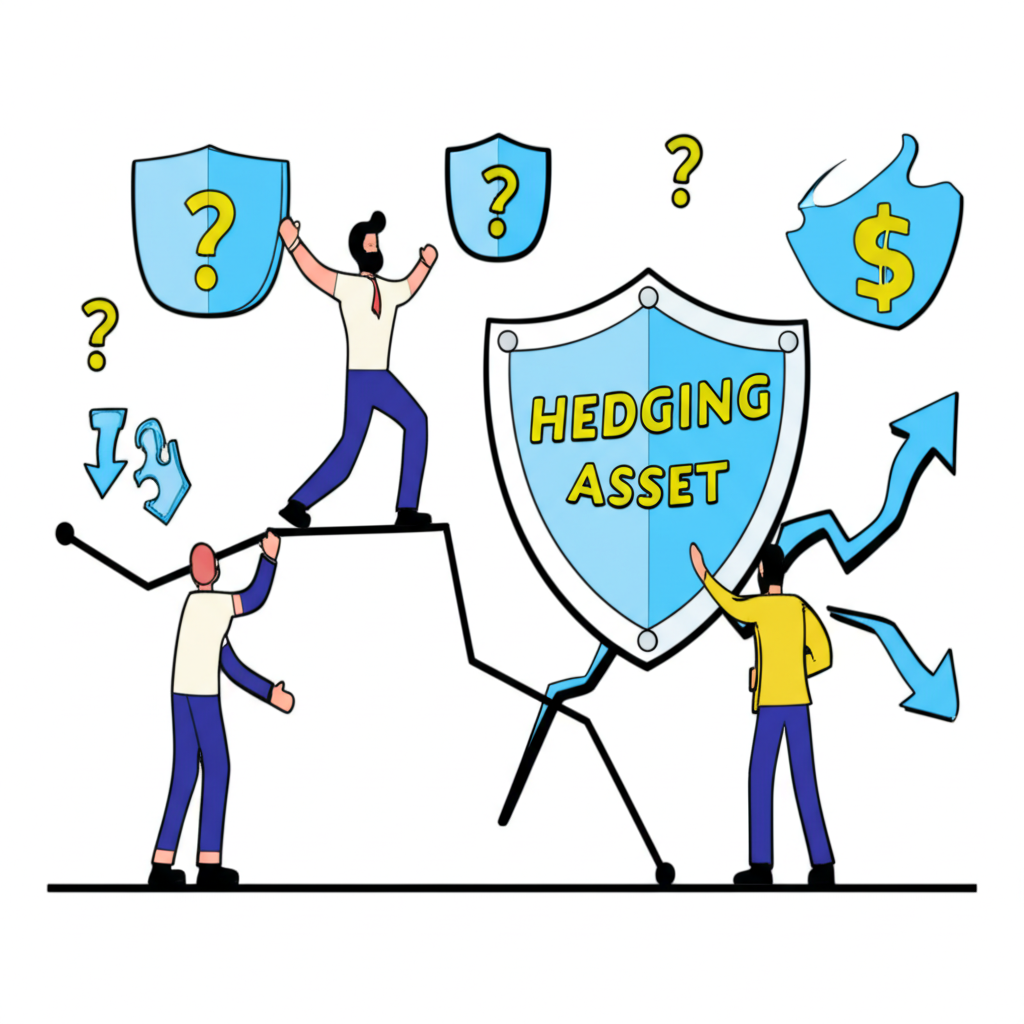 投資者使用對沖策略抵禦金融市場風險的插圖
