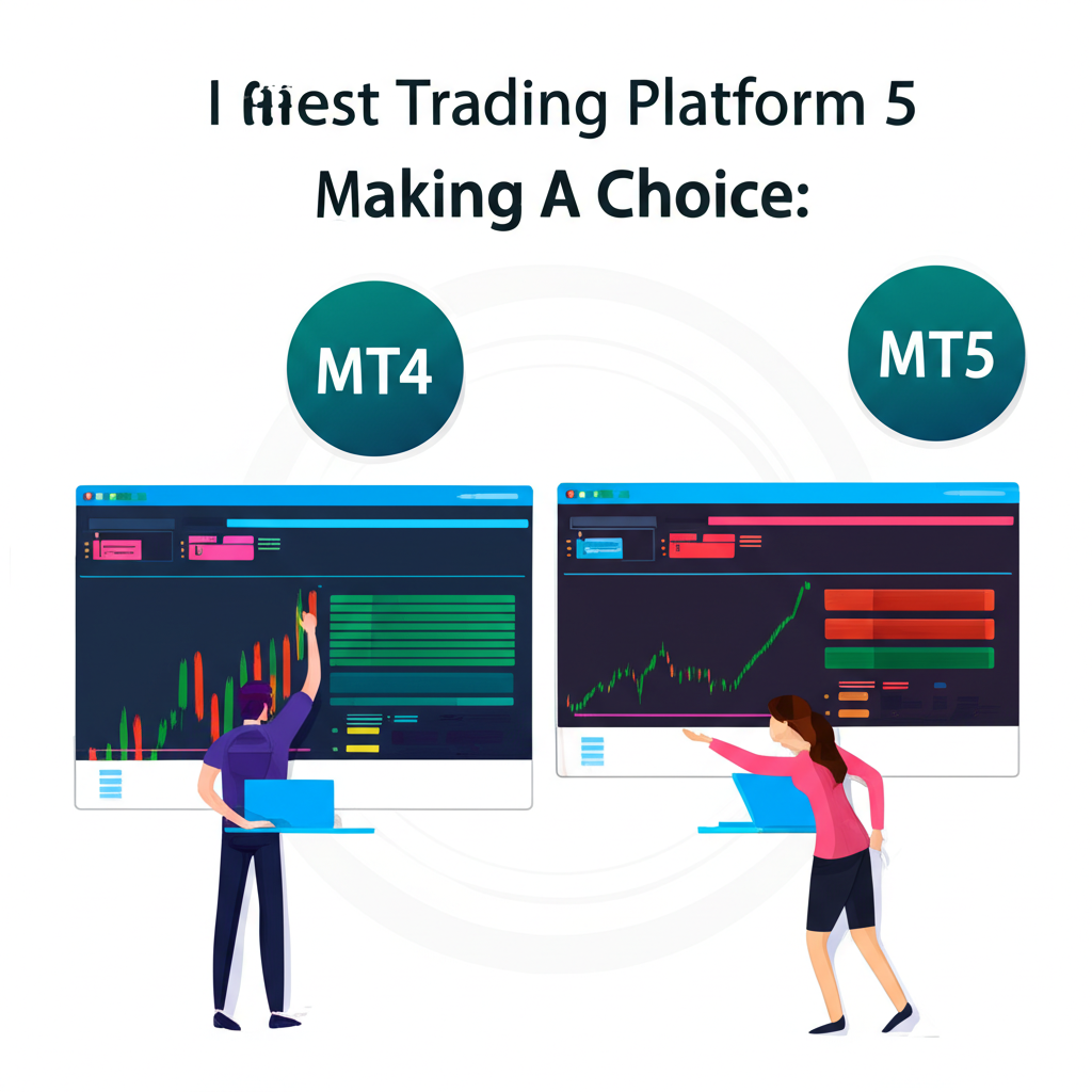 ภาพประกอบสองแพลตฟอร์มเทรด MT4 และ MT5 ที่เทรดเดอร์ไทยกำลังตัดสินใจเลือกสำหรับการเทรดฟอเร็กซ์และ CFD