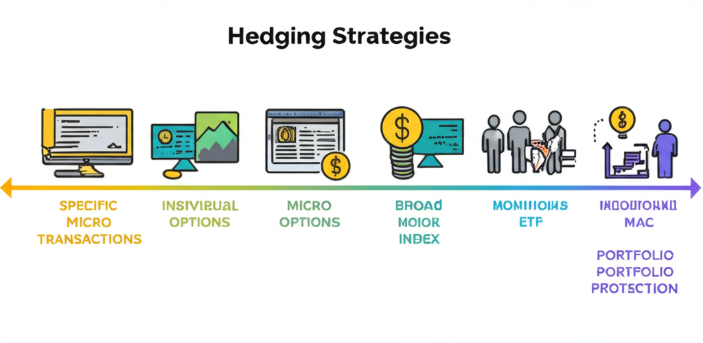ภาพประกอบสเปกตรัมของกลยุทธ์เฮดจิ้ง จากธุรกรรมรายการเล็กไปจนถึงการปกป้องพอร์ตขนาดใหญ่