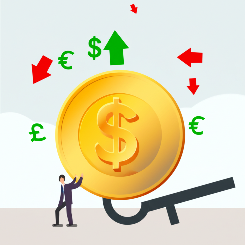 槓桿原理在金融投資中的應用插圖，展示小力量撬動大利益的雙重效果