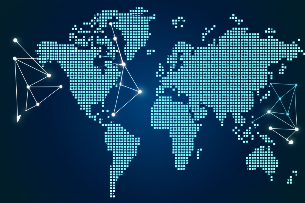 ภาพประกอบตลาดเงินตราต่างประเทศแบบกระจายศูนย์ เครือข่ายอิเล็กทรอนิกส์ทั่วโลก และสภาพคล่องสูง