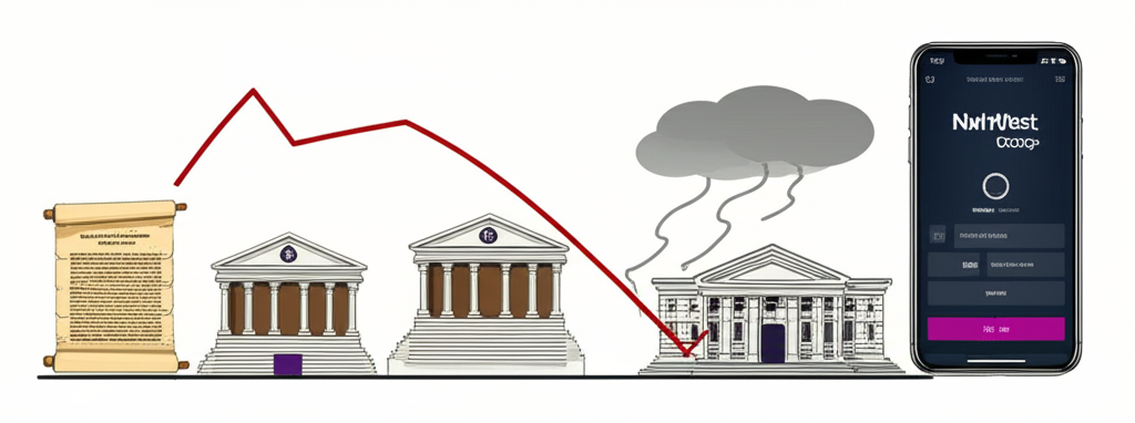 蘇格蘭皇家銀行從歷史到數位轉型的時間線插圖