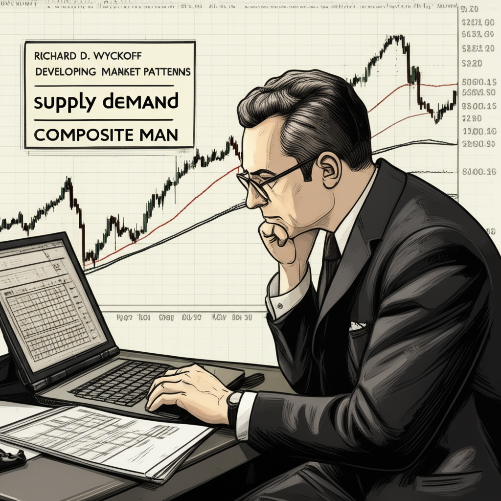 ภาพประกอบริชาร์ด ดี. ไวคอฟฟ์ พัฒนารูปแบบตลาด อุปสงค์อุปทาน การสังเกต Composite Man