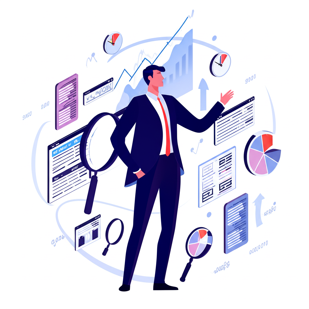 投資者自信駕馭複雜財務環境,使用各種工具和圖表進行基金選擇與風險評估的插圖