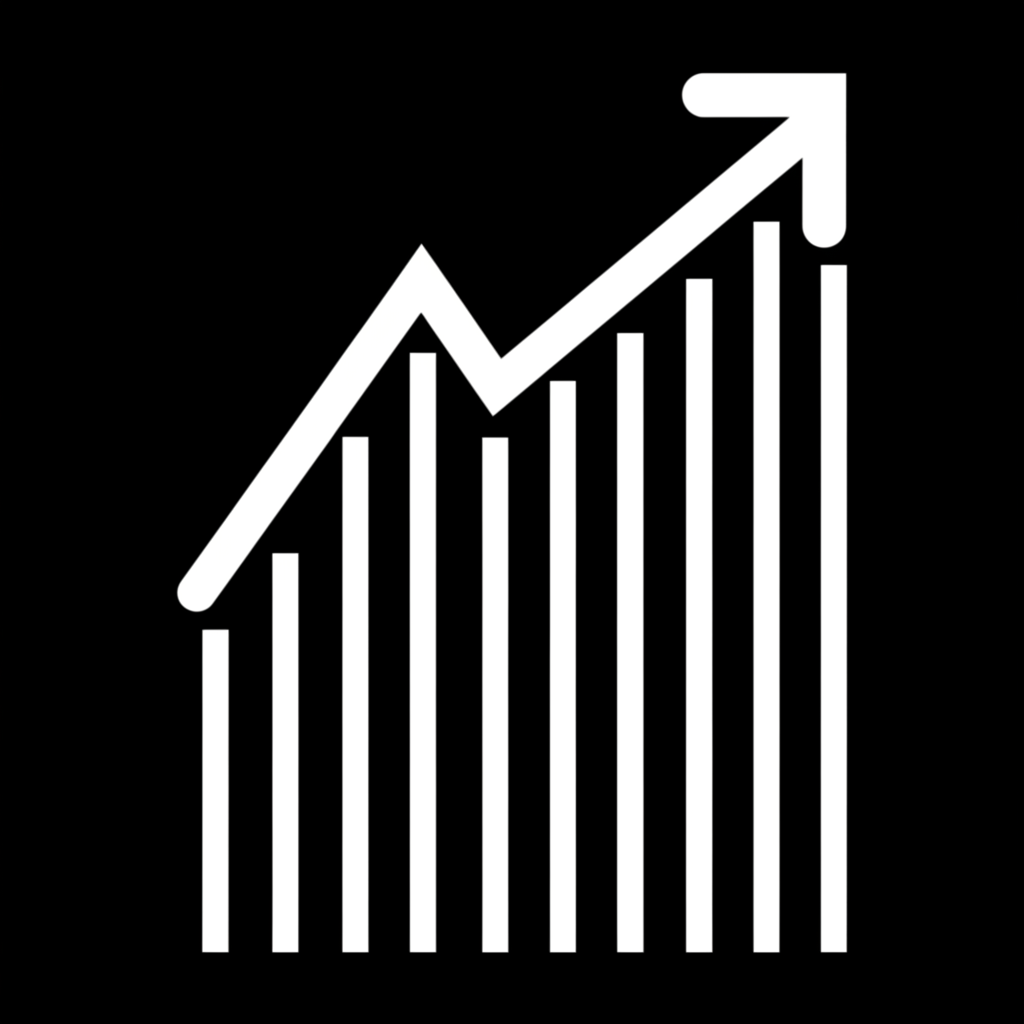 股票圖表顯示股價上漲趨勢,伴隨下方成交量柱狀圖顯著增加,象徵投資者信心強勁並確認趨勢力度