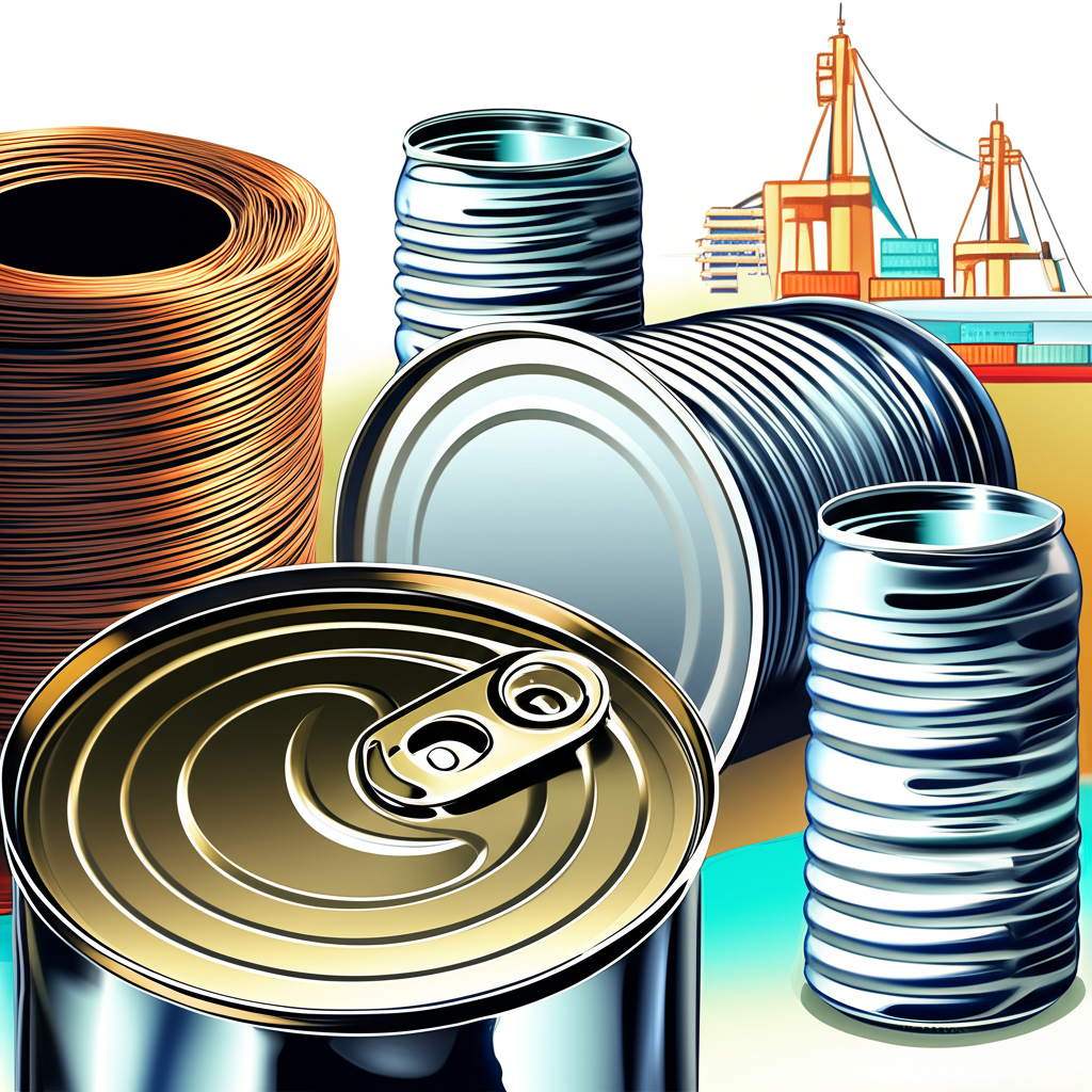 ภาพประกอบโลหะที่ไม่ใช่เหล็กแวววาว เช่น สายไฟ กระป๋อง และชิ้นส่วนเครื่องบินในฉากอุตสาหกรรมระดับโลก