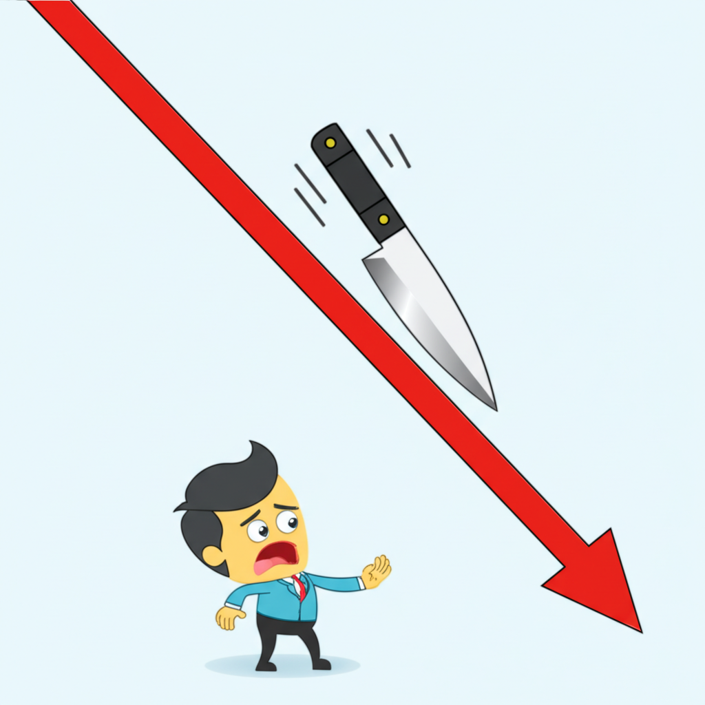 นักลงทุนพยายามรับมีดบินบนกราฟหุ้นที่ร่วงลงอย่างรุนแรง