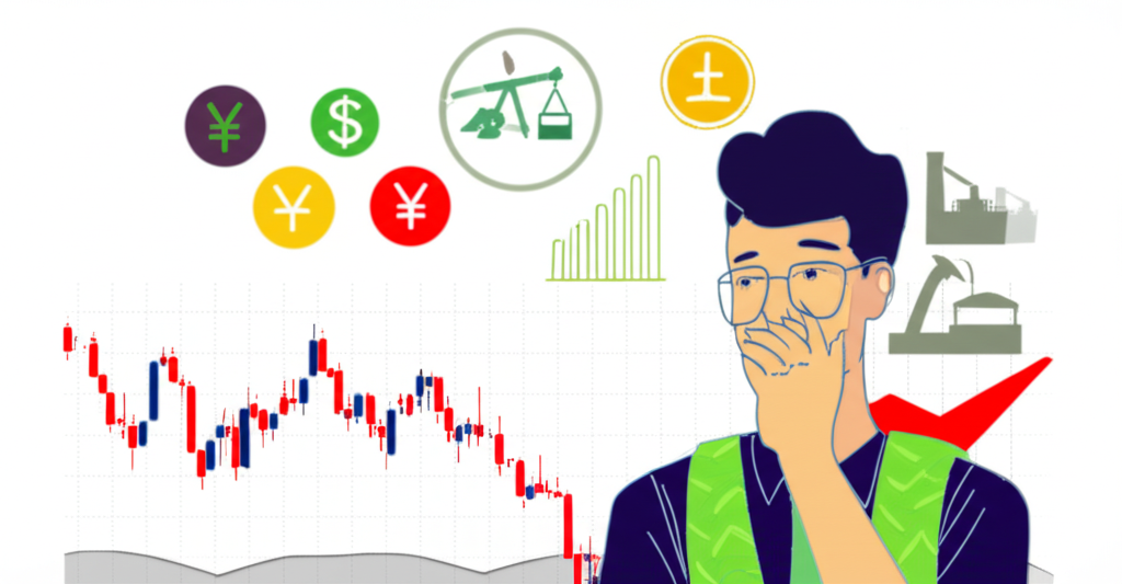 นักลงทุนไทยกำลังวิเคราะห์กราฟราคาน้ำมัน WTI ที่ผันผวน พร้อมสัญลักษณ์เศรษฐกิจโลกในพื้นหลัง