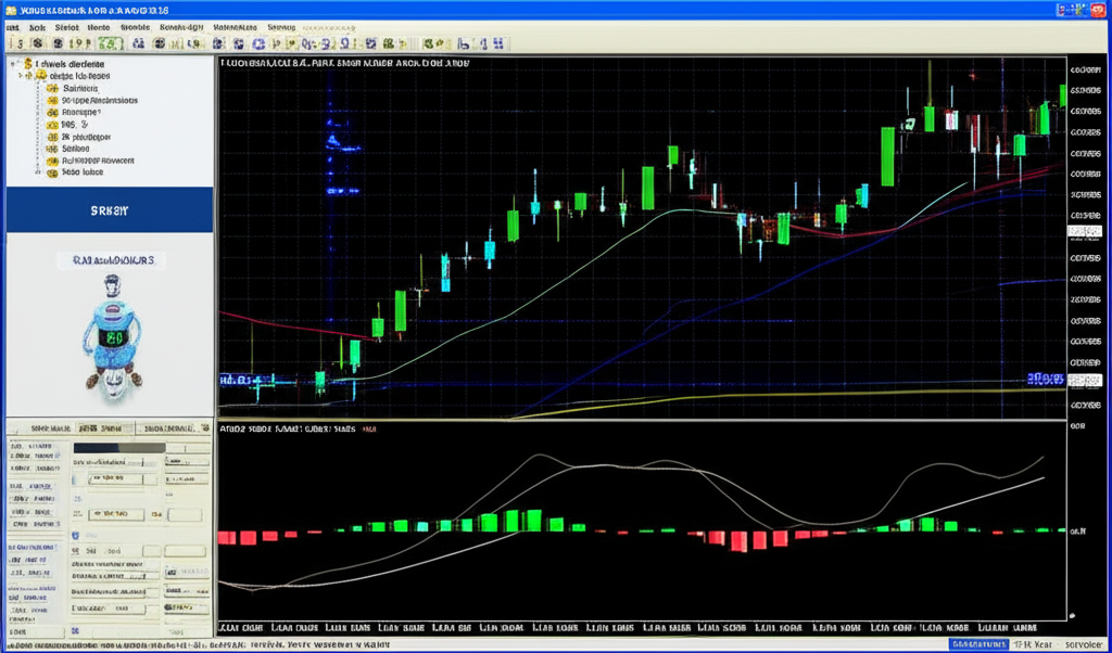 MT4 features showing intuitive interface, powerful charts, technical indicators, and running EA