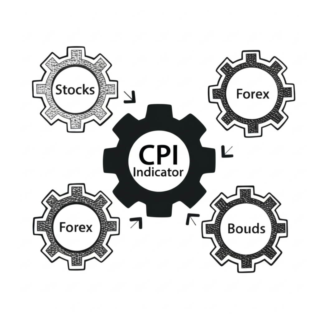 CPI 影響金融市場互動圖示