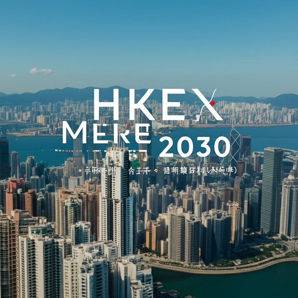 An illustration depicting the historical merger of Hong Kong stock and futures exchanges in 2000 forming HKEX with the stock code 0388 HK a milestone in its journey of innovation and global connection