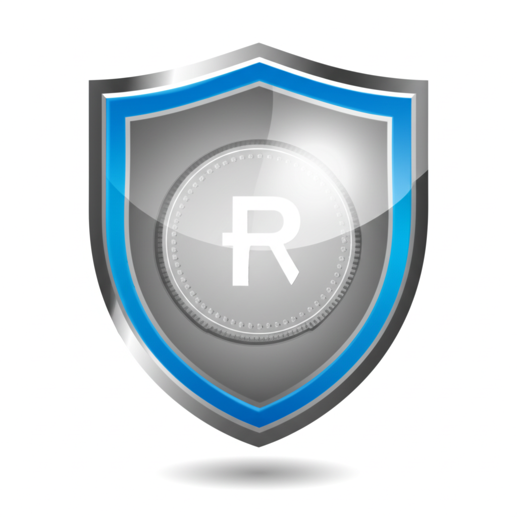 ภาพประกอบเหรียญและธนบัตรฟรังก์สวิสพร้อมโล่ป้องกันที่สื่อถึงความมั่นคงและฐานะสกุลเงินปลอดภัย