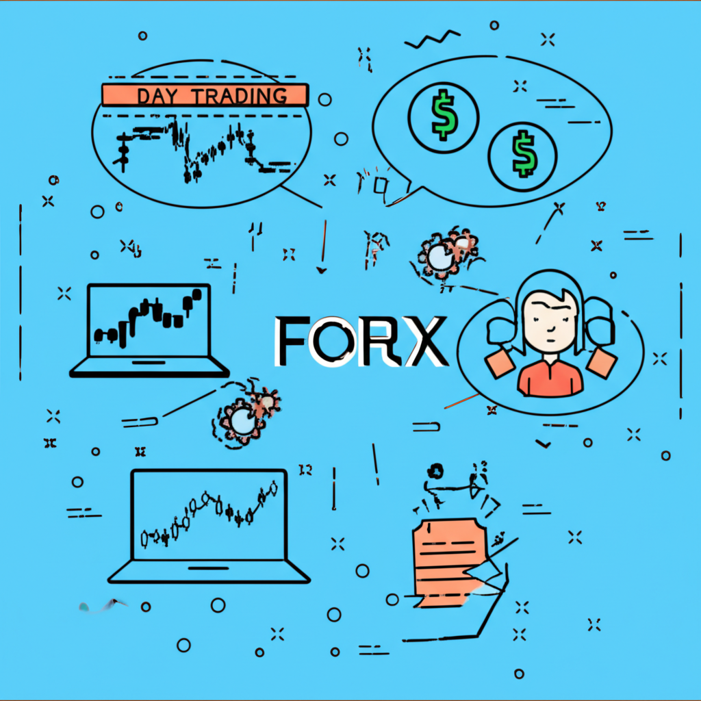 ภาพประกอบแนวคิดการเทรด Forex ระยะสั้น รวมถึงสแคปปิ้งและเดย์เทรด