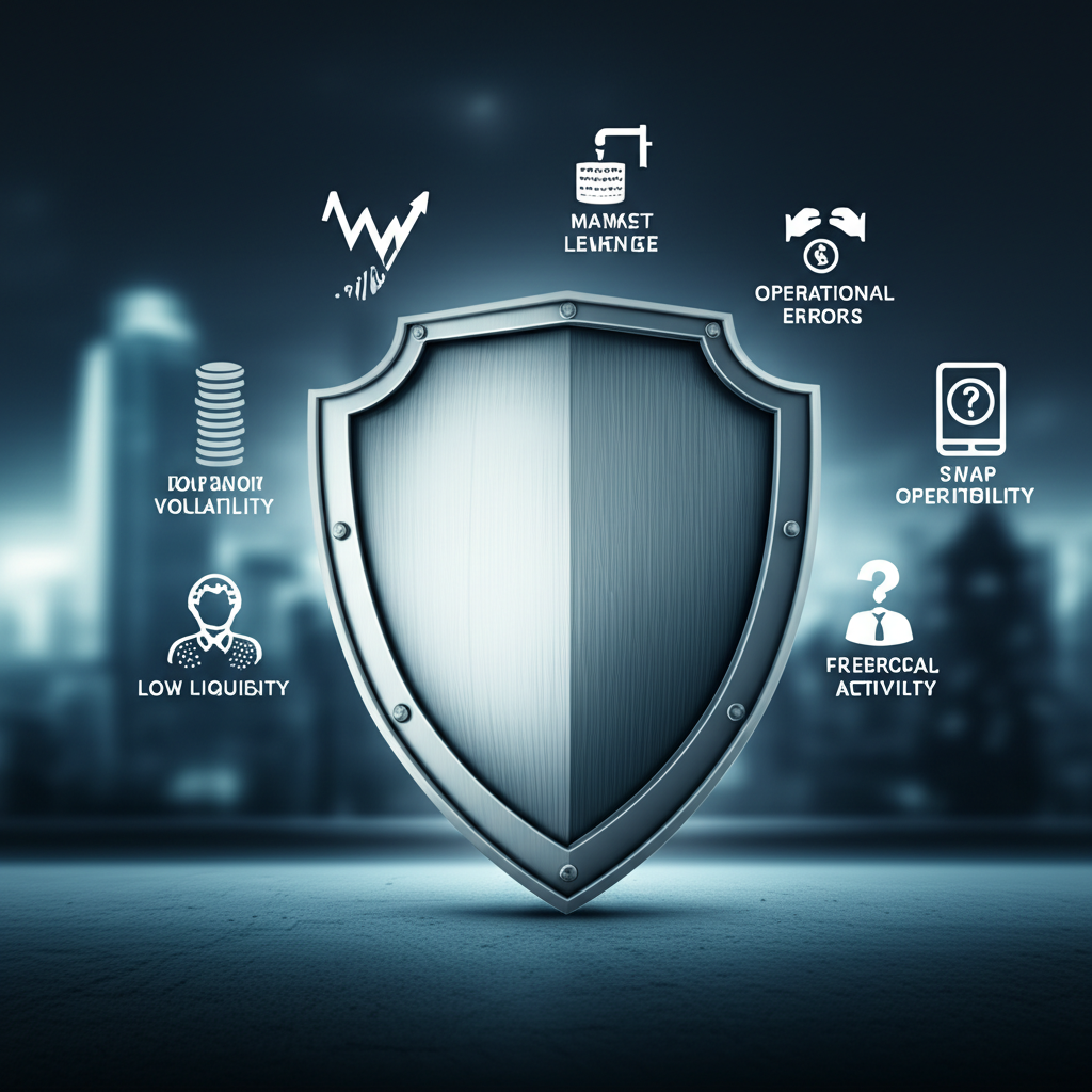 投資人用盾牌抵擋外匯交易的七大風險,包括市場、槓桿、流動性等