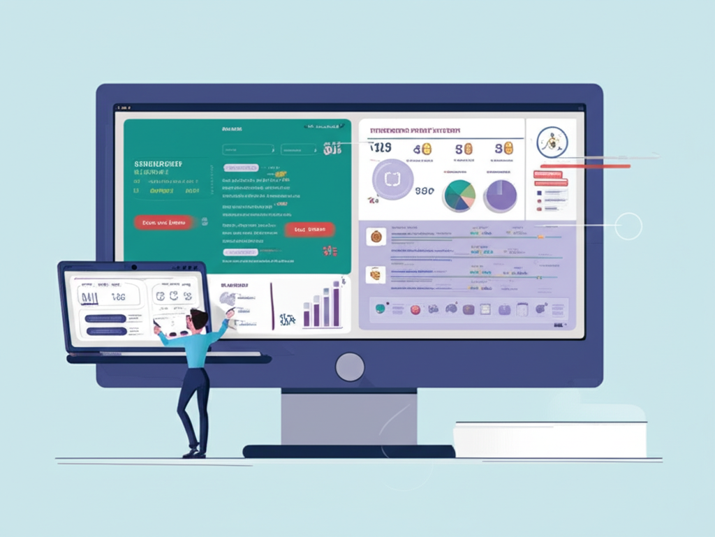 ภาพประกอบนักลงทุนไทยกำลังสำรวจแพลตฟอร์มตลาดรองและกองทุนลงทุนบนคอมพิวเตอร์