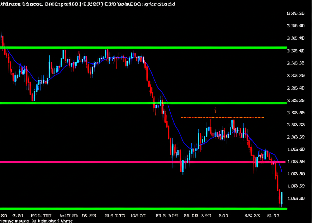 ตัวอย่างกราฟ Head and Shoulder ที่แสดงการกลับตัวจากแนวโน้มขาขึ้นเป็นขาลง