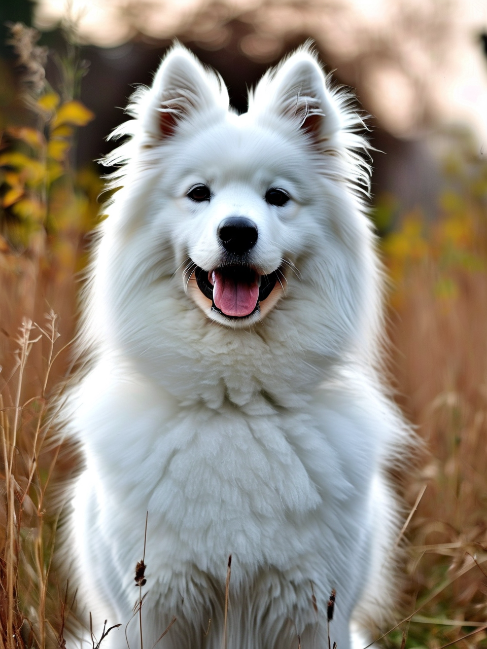 可爱的萨摩犬