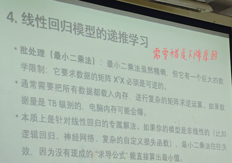 需要梯度下降算法的原因