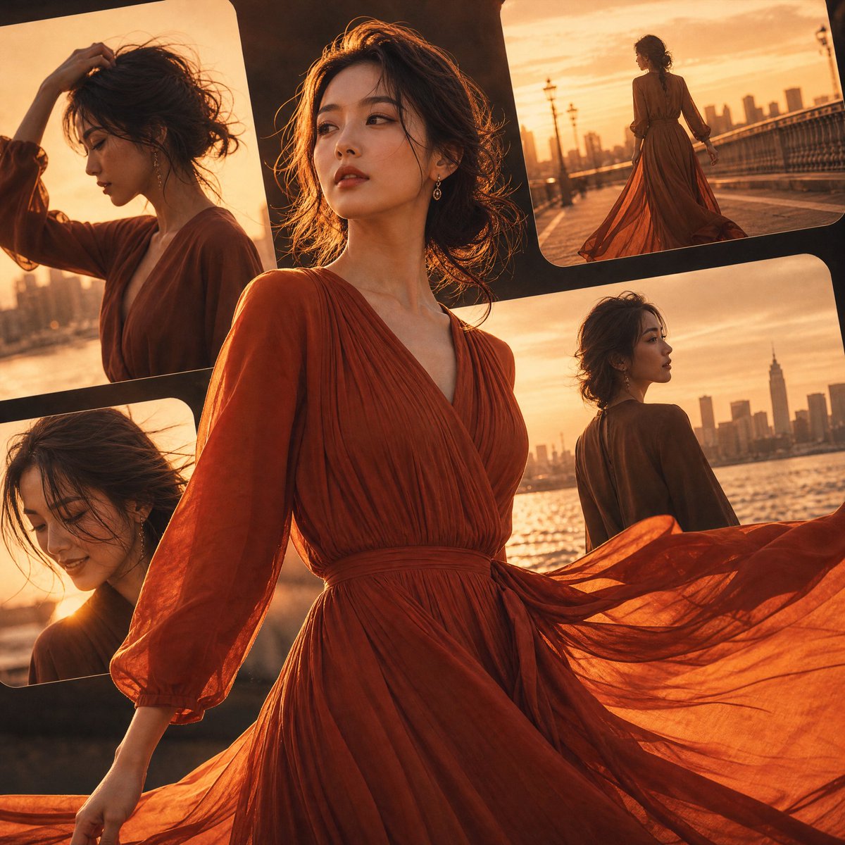 Cinematic vertical collage featuring…