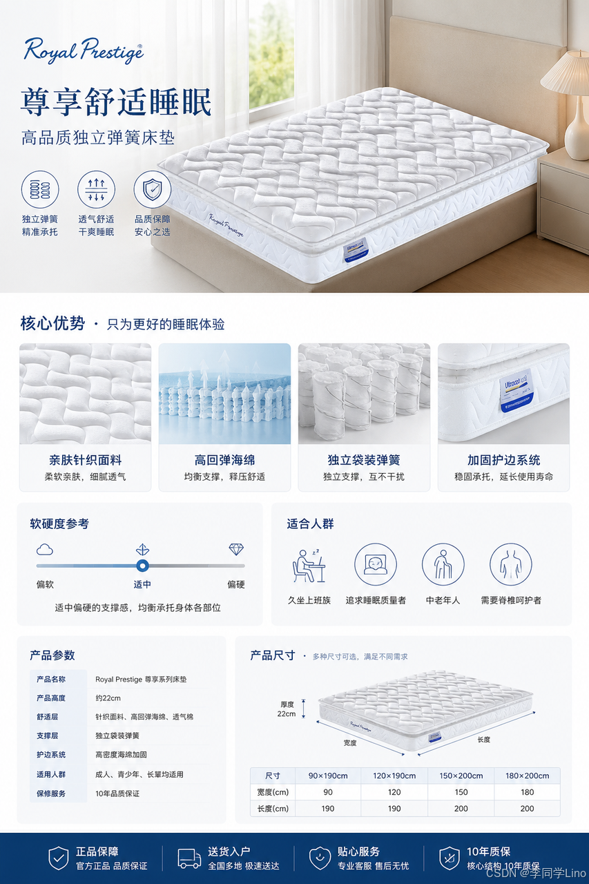 给这个床单做一套电商详情…