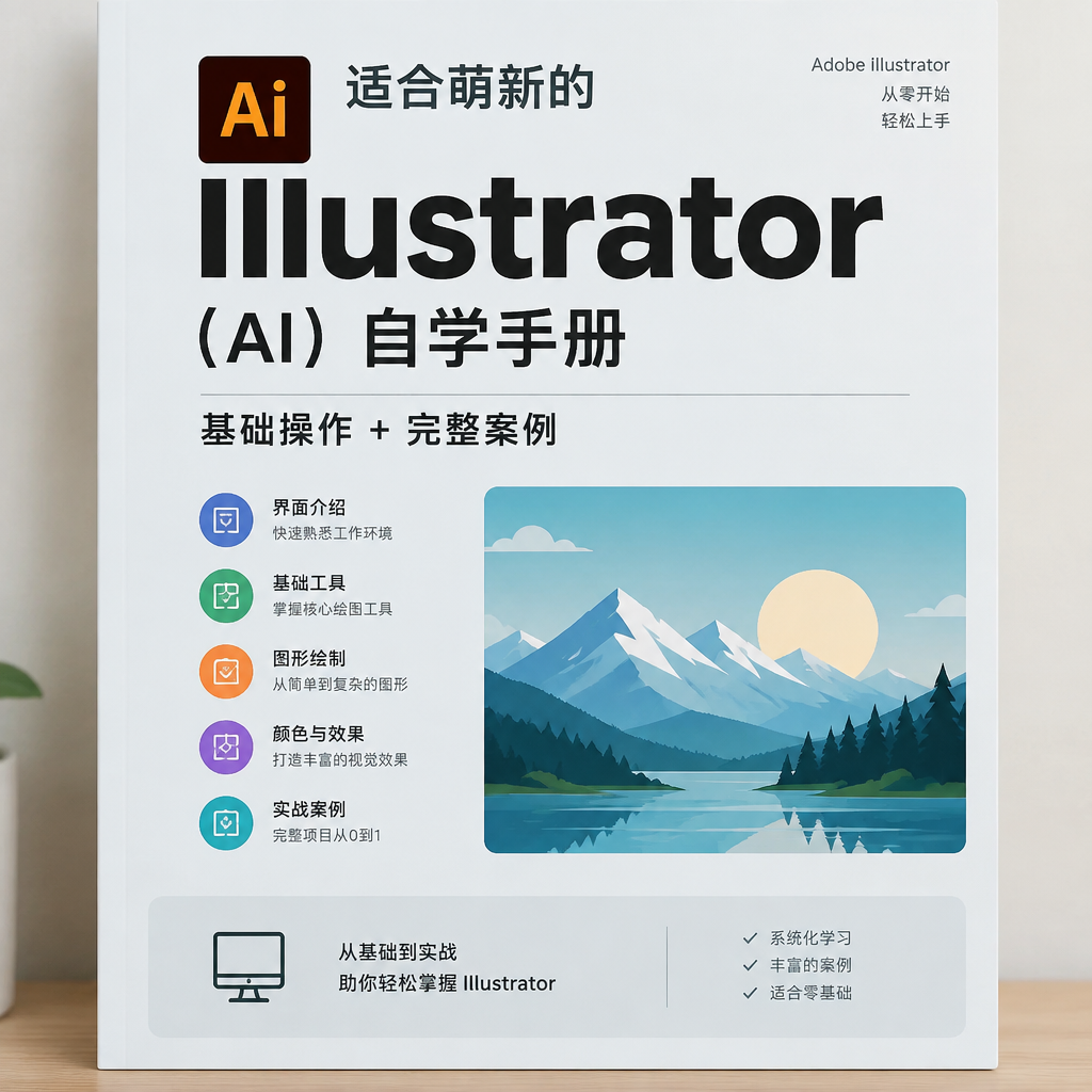 适合萌新的illustrator（ai）自学手册 基础操作+完整案例